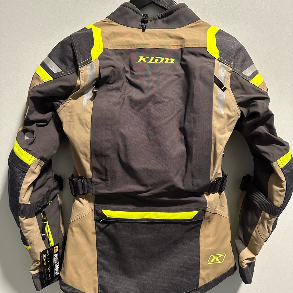 Klim Women’s Artemis Adventure Jacket - Black, Tan & Hi-Vis Yellow - Picture 3 of 9